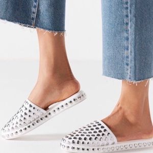 Jeffrey Campbell Studded Heart Slip On Sandals